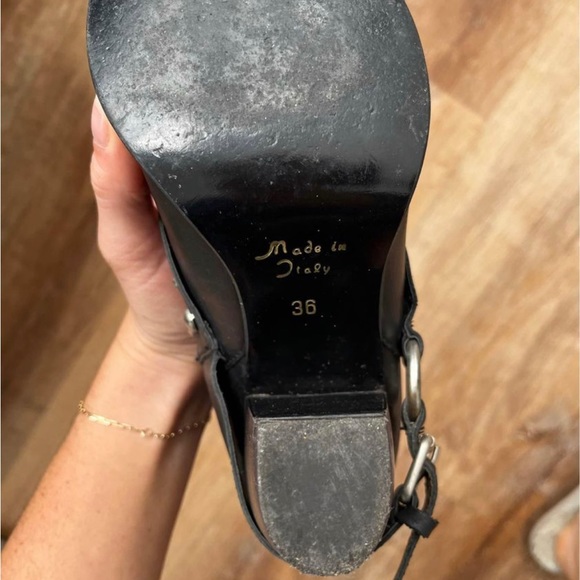 Black leather boots. Size 36. Would fit a size 5.5-6. - Picture 3 of 3